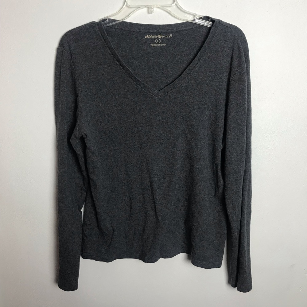 Eddie Bauer Grey Long Sleeve Shirt